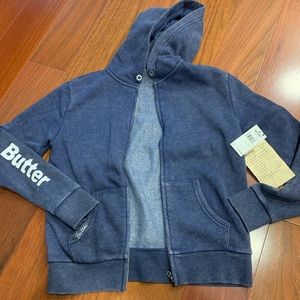 Butter Zip up hoodie Size L (patches on back)